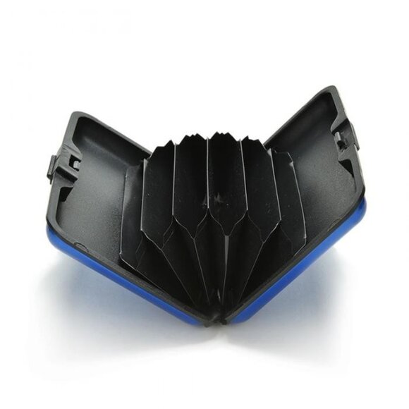 Blue - Metal Wallet Credit Card Holder, Women Men‎ Aluminum RFID, Hard Case - Picture 10 of 10